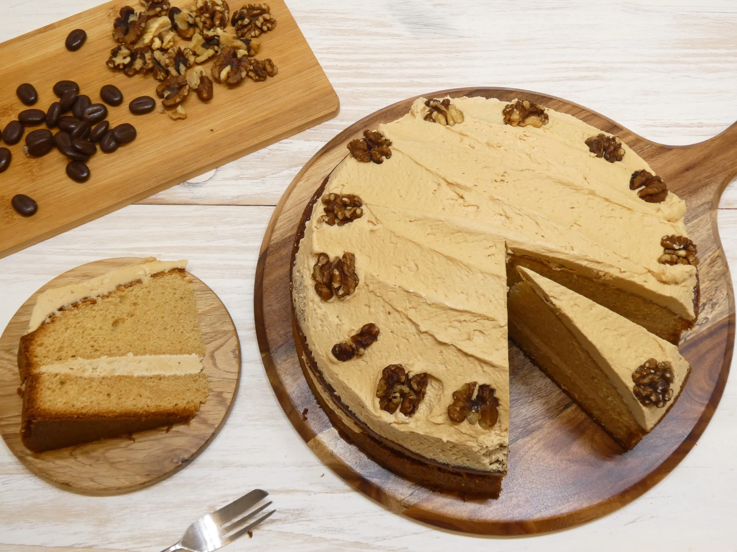 A coffee and walnut cake